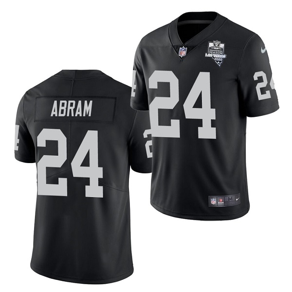 Men's Las Vegas Raiders #24 Johnathan Abram Black NFL 2020 Inaugural Season Vapor Untouchable Limited Stitched Jersey Men's Las Vegas Raiders #24 Johnathan Abram Black NFL 2020 Inaugural Season Vapor Untouchable Limited Stitched Jersey
